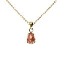 GARGANTILLA VICTORIA CRUZ PLATA DE LEY CHAPADA CRISTAL ROSE 