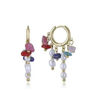 PENDIENTES VICEROY ACERO IP PIEDRAS Y PERLAS NAT