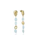 PENDIENTES VICEROY ACERO IP DORADO PIEDRAS NATURA