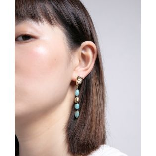 PENDIENTES VICEROY ACERO IP DORADO PIEDRAS NATURA