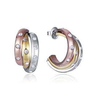 PENDIENTES VICEROY SRA ACERO TRICOLOR CIRCONITAS