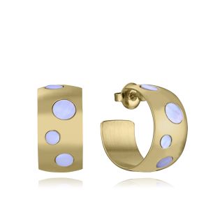 PENDIENTES VICEROY ACERO CHAPADO Y MADRE PERLA