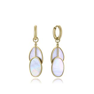 PENDIENTES VICEROY ACERO IP DORADO MADRE PERLA 