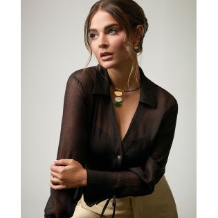 COLLAR VICEROY FASHION ACERO IP DORADO PIDRA NATURAL MADRE PERLA DESMONTABLE 