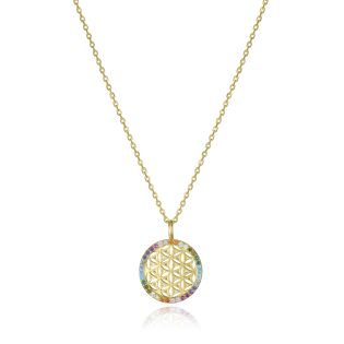 COLGANTE VICEROY PLATA DE LEY CHAPADA CIRCONITAS COLORES