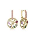 PENDIENTES VICEROY PLATA D ELEY CHAPADA ARBOL COLORES