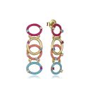 PENDIENTES VICEROY PLATA DE LEY CHAPADA ESMALTE COLOR