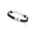 PULSERA VICEROY CAB ACERO Y PIEL MARRON