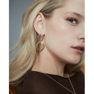 PENDIENTES VICEROY SEÑORA ACERO IP DORADO CIRCONITAS 