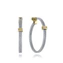 PENDIENTES VICEROY SEÑORA ACERO E IP DORADO CIRCONITAS AROS 