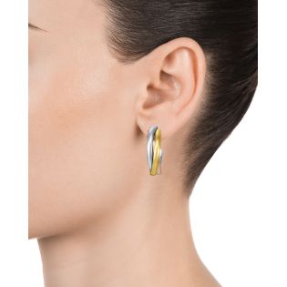 PENDIENTES VICEROY ACERO IP DORADO Y ROSA ARO