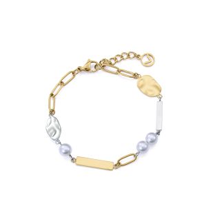 PULSERA VICEROY SRA ACERO CHAPADO Y PERLA