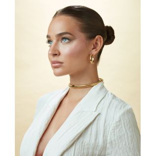 PENDIENTES VICEROY ACERO IP DORADO TUBOGAS LAURA ESCANES