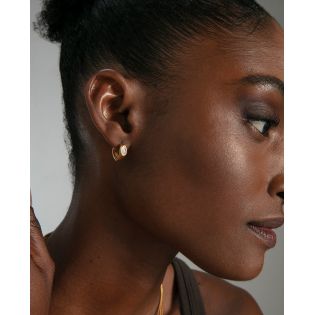 PENDIENTES VICEROY FASHION SEÑORA ACERO IP DORADO Y MADRE PERLA 