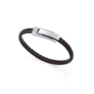 PULSERA VICEROY FASHION CABALLERO ACERO Y PIEL 