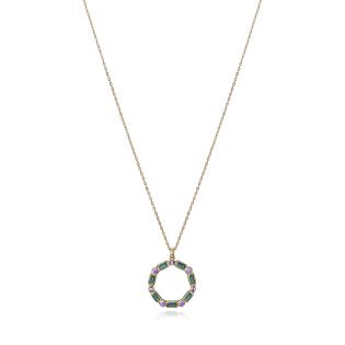 COLGANTE VICEROY PLATA DE LEY BAÑO DE ORO CIRCONITAS