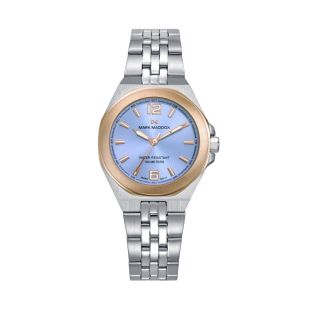 RELOJ MARK MADDOZ ACERO IP ROSA ESF. AZUL 