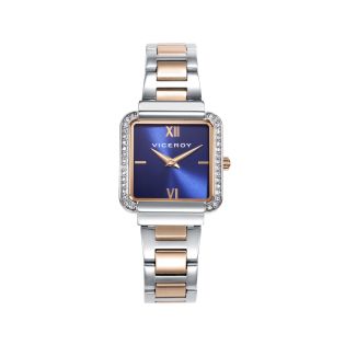 RELOJ VICEROY SRA ACERO BICOLOR IP COBRE ESF AZUL