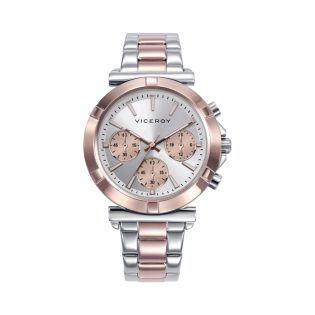 RELOJ VICEROY SRA CRONO ACERO BICOLOR IP ROSA