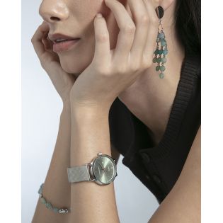 RELOJ VICEROY SEÑORA CORREA MALLA ACERO ESF. VERDE 