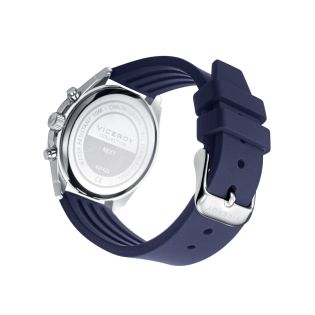 RELOJ VICEROY CADETE CRONO ACERO CORREA AZUL CAUHO 