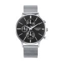 RELOJ VICEROY CABALLERO ARMIS ACERO MALLA ESF. NEGRA CRONOGRAFO 