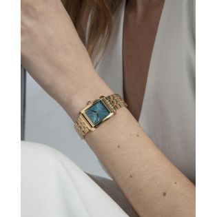 RELOJ VICEROY SEÑORA ARMISACERO IP DORADO ESF. CUADRADA AZUL