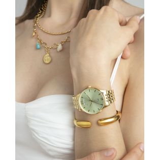 RELOJ VICEROY SEÑORA ACERO IP DORADO ESF. VERDE 