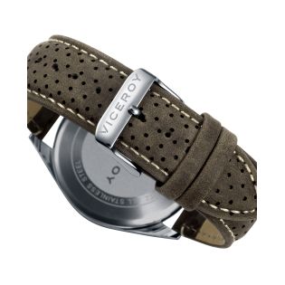 RELOJ VICEROY CABALLERO CORREA VERDE ATERCIOPELADA CRONO 