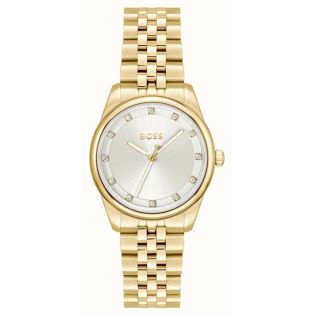 RELOJ BOSS SRA ACERO CHAPADO ORO ESF CIRCONITAS