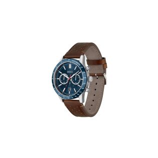 RELOJ BOSS CAB ACERO CORREA ESF AZUL