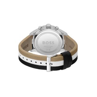 RELOJ BOSS CAB ACERO CORREA BICOLOR 
