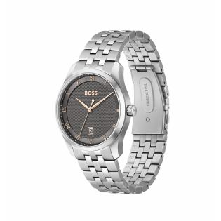 RELOJ BOSS CAB ACERO CORREA ESF MARRON