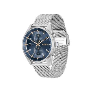 RELOJ BOSS CAB ACERO CRONOGRAFO ESF AZUL MALLA 