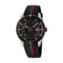 RELOJ FESTINA CAB ACERO MULTF CAUCHO ROJO-NEG