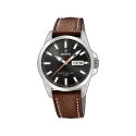 RELOJ FESTINA CAB ACERO CORREA ESF NEGRA
