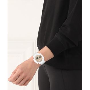 RELOJ LACOSTE SRA ANALOGICO DIG. CAUCHO BLANCO ESF COBRE