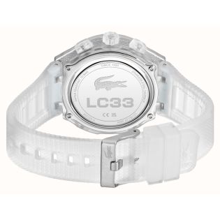 RELOJ LACOSTE ANALOGICO DIGITAL CAUCHO UNISEX TRASPARENTE