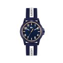 RELOJ LACOSTE AZUL, BLANCO PASAPUENTE NARANJA 