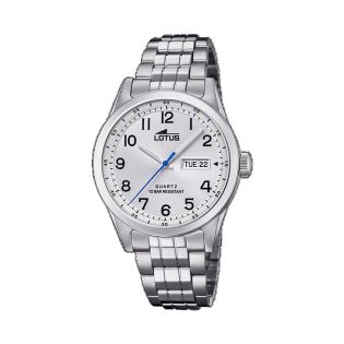 RELOJ LOTUS CAB ACERO ESF BLANCA