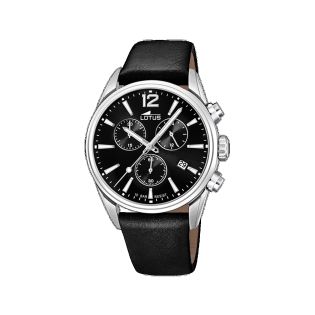 RELOJ LOTUS CAB ACERO CRONO ESF NEGRO