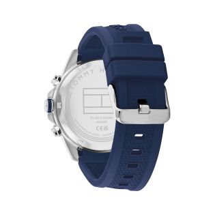 RELOJ TOMMY HILFIGER CAB ACERO MULTF CAUCHO AZUL ESF AZUL