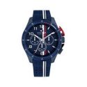 RELOJ TOMMY HILFIGER CAB BANK-M ACERO CORREA CAUCHO AZUL ESF AZUL