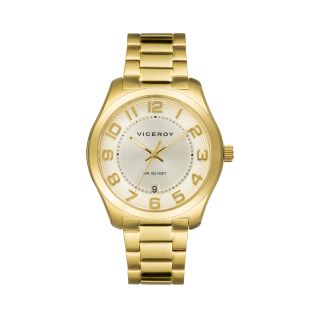 RELOJ VICEROY CAB ACERO IP DORADO BRAZALETE