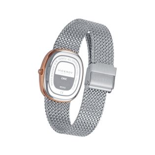 RELOJ VICEROY SRA ACERO MALLA ESFERA IP COBRE MARRON
