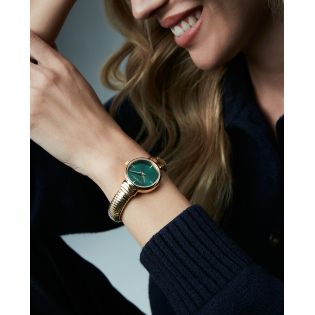 RELOJ VICEROY SRA ACERO IP DORADO MALLA ESLABON ESF VERDE