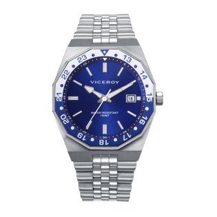 RELOJ VICEROY CABALLERO ACERO ESF. AZUL