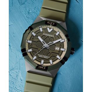 RELOJ VICEROY CAB ACERO IP VERDE CORREA CAUCHO VERDE NEO