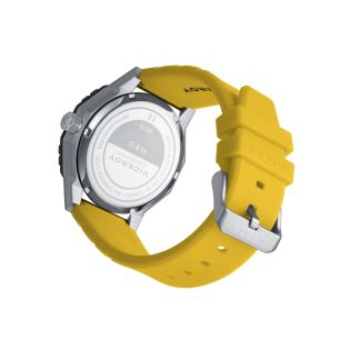 RELOJ VICEROY CAB ACERO IP NEGRO CORREA  AMARILLA CAUCHO NEO