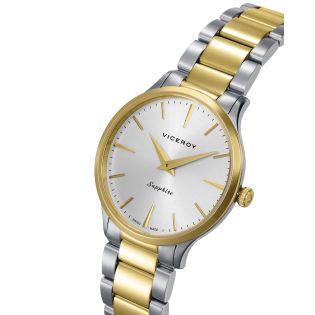 RELOJ VICEROY SRA ACERO BRAZALETE BICOLOR ZAFIRO SWISS MADE
